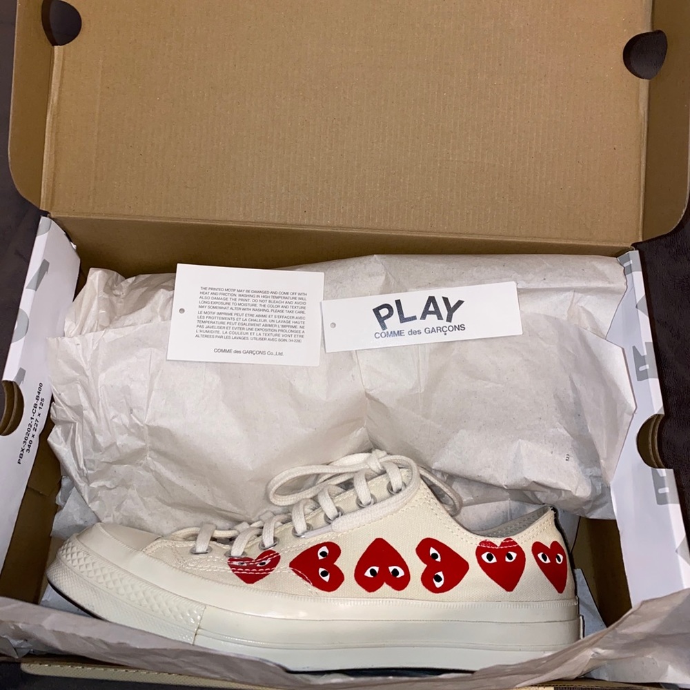 ‼️SOLD‼️ ✨LIKE NEW✨ 100% AUTH CDG CONVERSE Size 9 - Picture 11 of 16